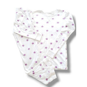 Primary Kids 8-9 Purple Star Pajama PJ Sleep Set